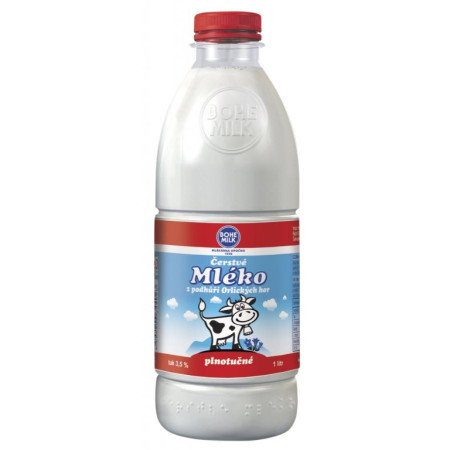 detail BoheMilk 3,5% čerstvé mléko PET 1L