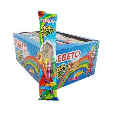 detail Bebeto 35g x 24 Sour Sticks fruit mix