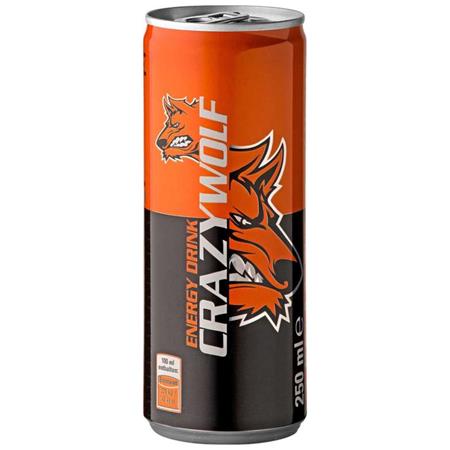 Crazy Wolf energetický nápoj 250ml x 24