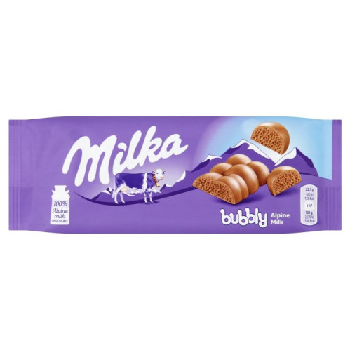 Milka 90g bubbly milk