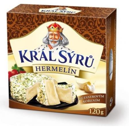 Král sýrů Hermelín česnek 120g
