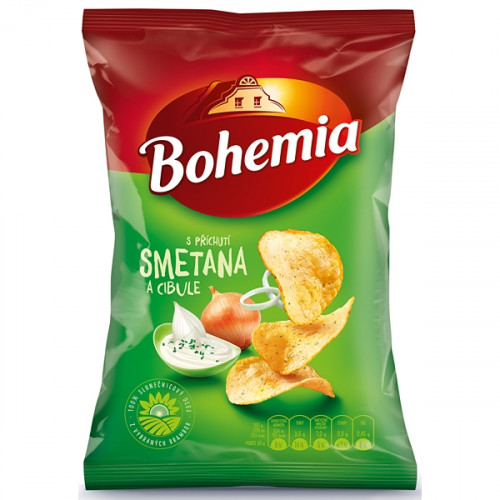 Bohemia chips Smetana a cibule 60g x 18