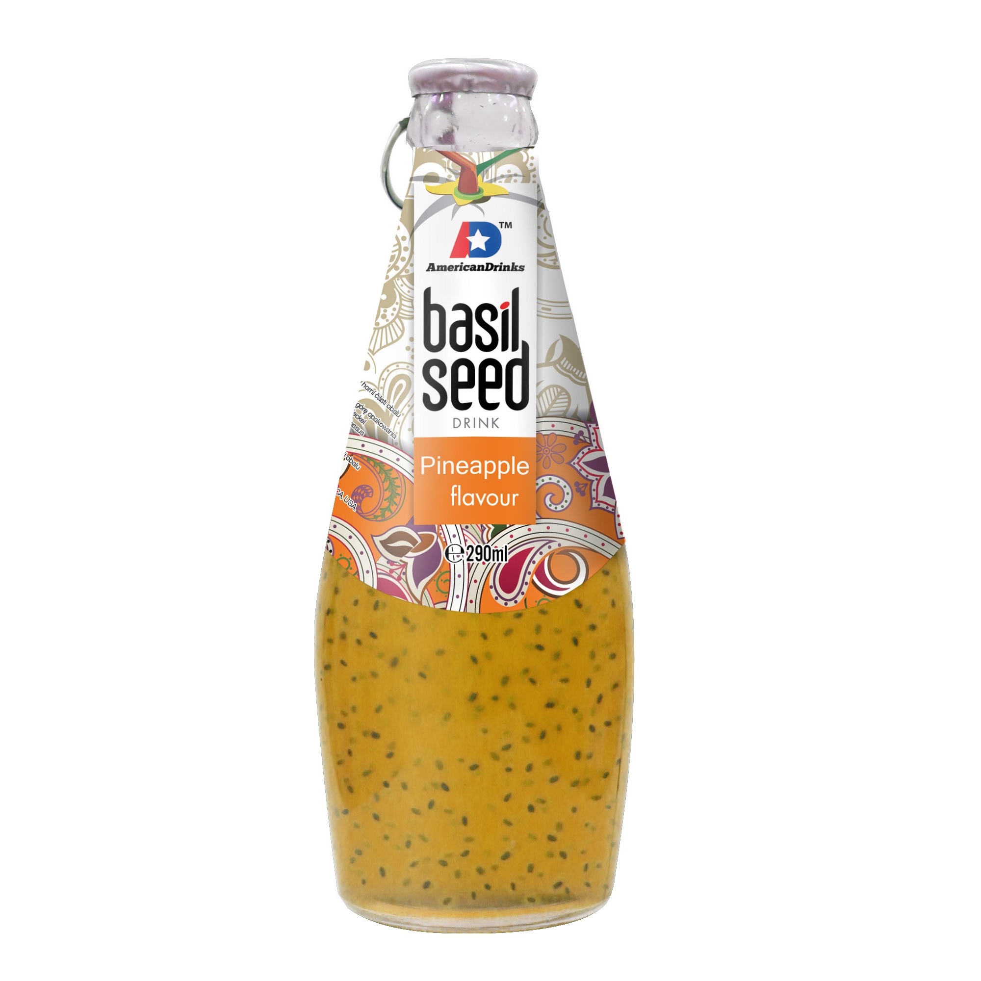Basil seed pineapple flavour 290ml x 24 Daily Fresh Foods