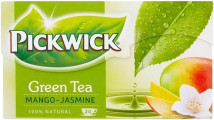 Pickwick Čaj zelený 20gx1,5g mango+jasmín