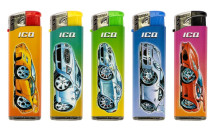 ALZZIN-32576 Zapalovač ICQ XHD007 Cartoon Cars 50/BAL