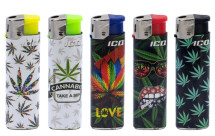 ALZZIN-32492 Zapalovač ICQ X5 Cannabis-50/BAL