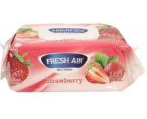 Fresh Air vlhčené ubrousky 100ks jahoda