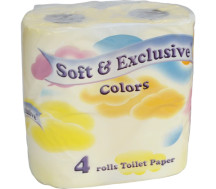 Toaletní papír Soft exclusive 4ks Žlutý 2vr - 20ks/kart