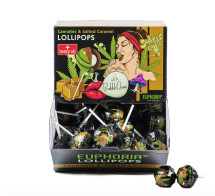 Lollipops with bubble gum - Cannabis & Salted Caramel (100ks x 25g)