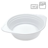 65325 - Miska (PP) s oušky bílá O156mm 500ml [10ks]