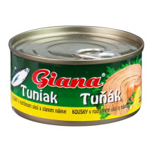 Giana Tunak 170g kousky v rost. oleji