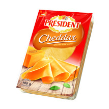 President Cheddar Plátky 100g