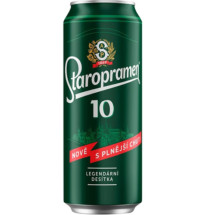 Staropramen plech 0,5L 10°