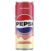 Pepsi 0,25L plech Cream Strawberry zero