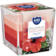 AURA 170g Svíčka Hibicus - White sage