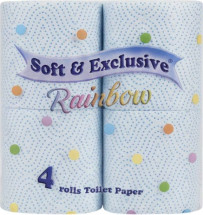 Toaletní papír Soft exclusive 4ks Rainbow modrý 2vr - 20ks/kart