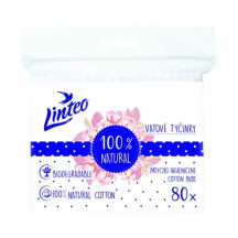 Linteo Papírové vatové tyčinky 80ks sáček