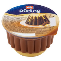 Muller Puding - puding čokoláda/vanilka 450g
