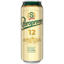 Staropramen plech 0,5L ležák 12°