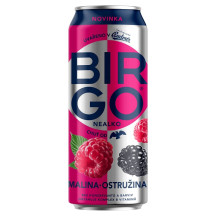 Birgo plech 0.5l malina+ostružina