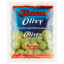 Giana Olivy sacek 195g zelene plnene papr. pastou