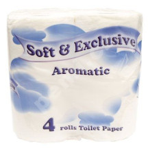 TOALETNÍ PAPÍR SOFT EXCLUSIVE 4KS BÍLÝ 2VR AROMA