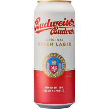 Budvar ležák plech 0,5L x 24