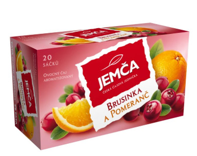 detail JEMČA čaj 40g brusinka + pomeranč
