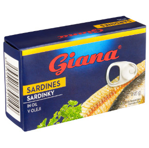 detail Giana Sardinky 125g - rostlinny olej