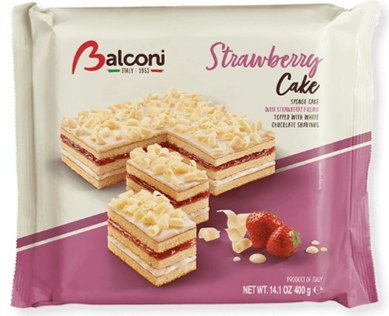 detail Balconi Dort jahodový 400g