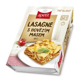 detail Apetit Lasagne s hovězím masem 360g