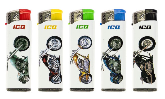 chi tiết ALZZIN-32577 Zapalovač ICQ XHD007 Motorbikes 50/BAL