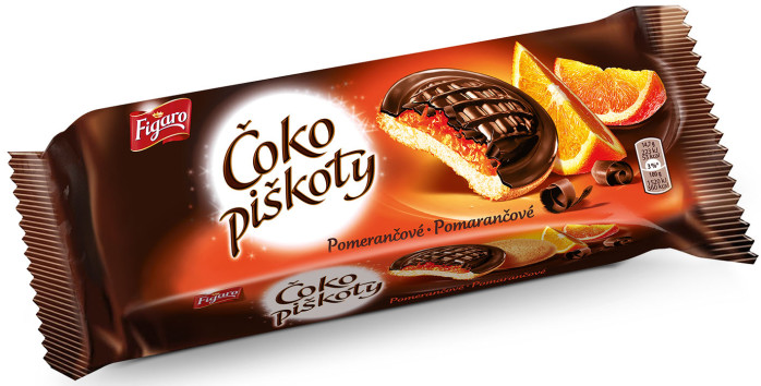 detail Čokopiškoty Figaro pomer. 147g