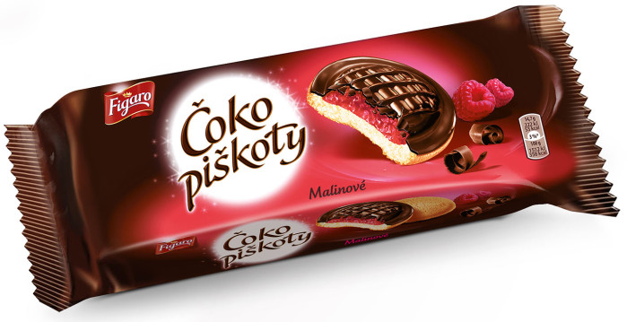 chi tiết Čokopiškoty Figaro malina 147g