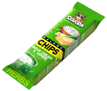 chi tiết Sovora Long Chips 70g Sour Cream