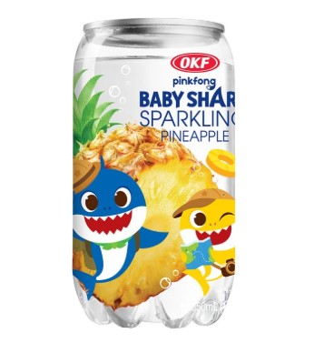chi tiết OKF 350ml Sparkling Baby Shark - Pineapple