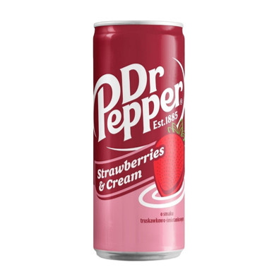 detail Dr.pepper EU Strawberies & cream 330ml x 24 (lon cao)