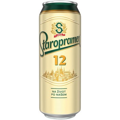 chi tiết Staropramen plech 0,5L ležák 12°