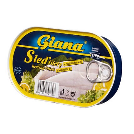 detail Giana Sledi filety 170g v rostlinnem oleji