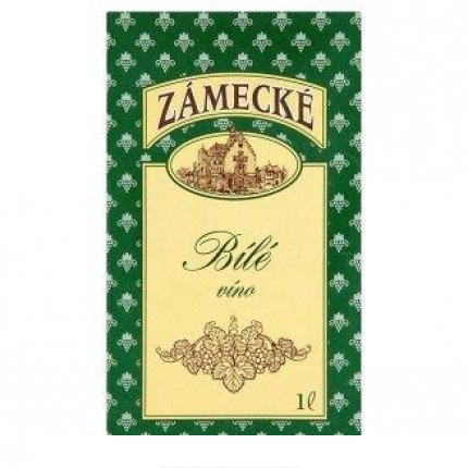 detail Zámecké, bílé víno 1L