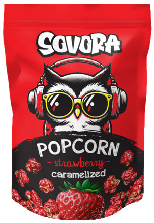 chi tiết Sovora Popcorn sáček 90g Strawberry