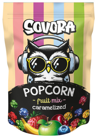chi tiết Sovora Popcorn sáček 90g Fruit mix