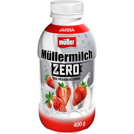 detail MULLER zero sugar jahoda 400g