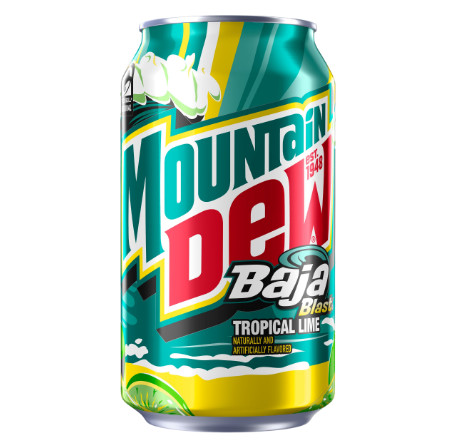 detail Mountain Dew USA 355ml Baja Blast