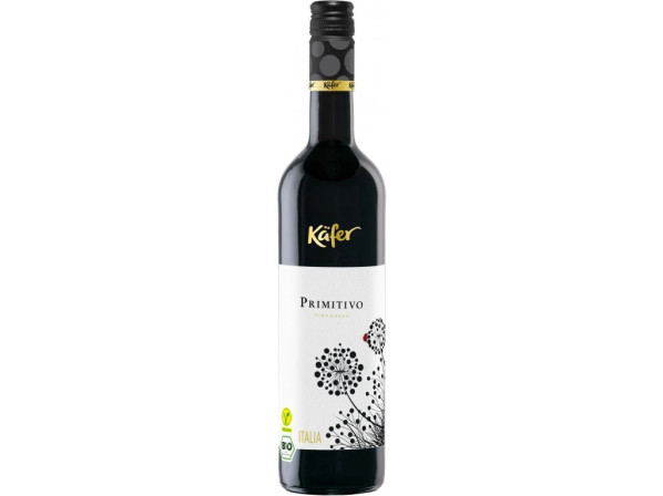 detail Kafer 0,75L Primitivo Bio Vegan Itálie