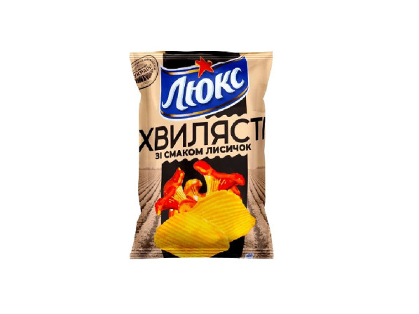 detail LUX Chipsy vlnkované Houby Lišky 125g