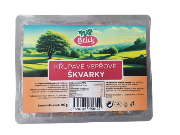 detail Brick Křupavé vepřové škvarky 200g - vanička