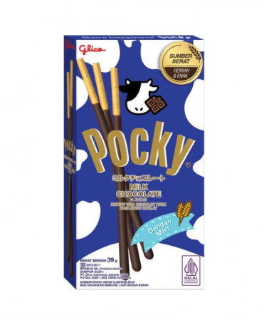 detail Glico Pocky Milk Chocolate 39g