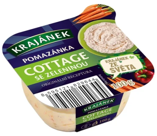 chi tiết Krajánek pomazánka cottage se zeleninou 100g