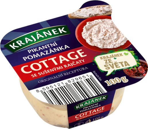 detail Krajánek pomazánka cottage se sušenými rajčaty 100g